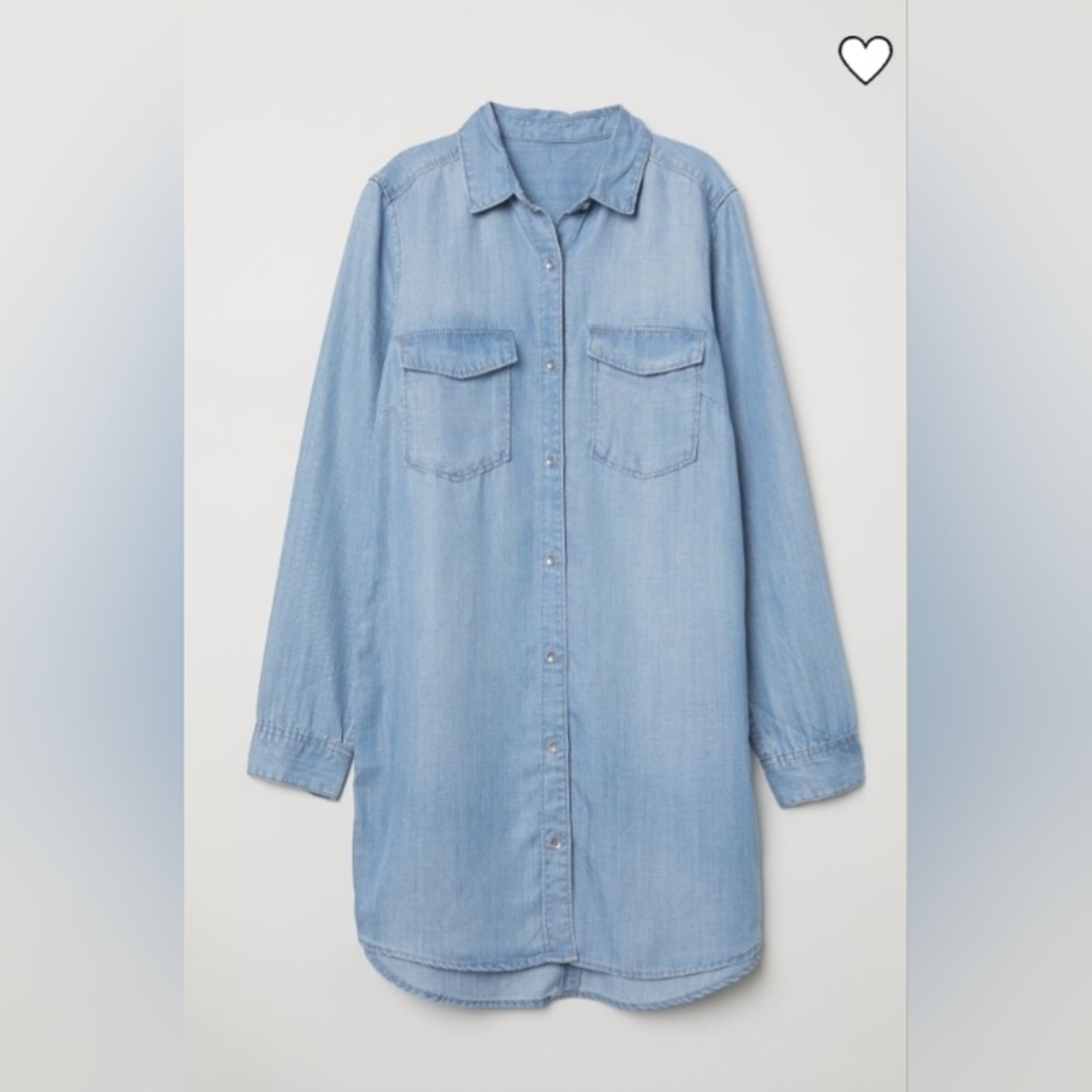 Long Denim Shirt Size 10